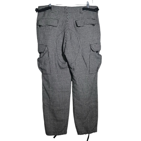 Stussy Black and White Houndstooth Print Cargo Pants W32 - Picture 2 of 10